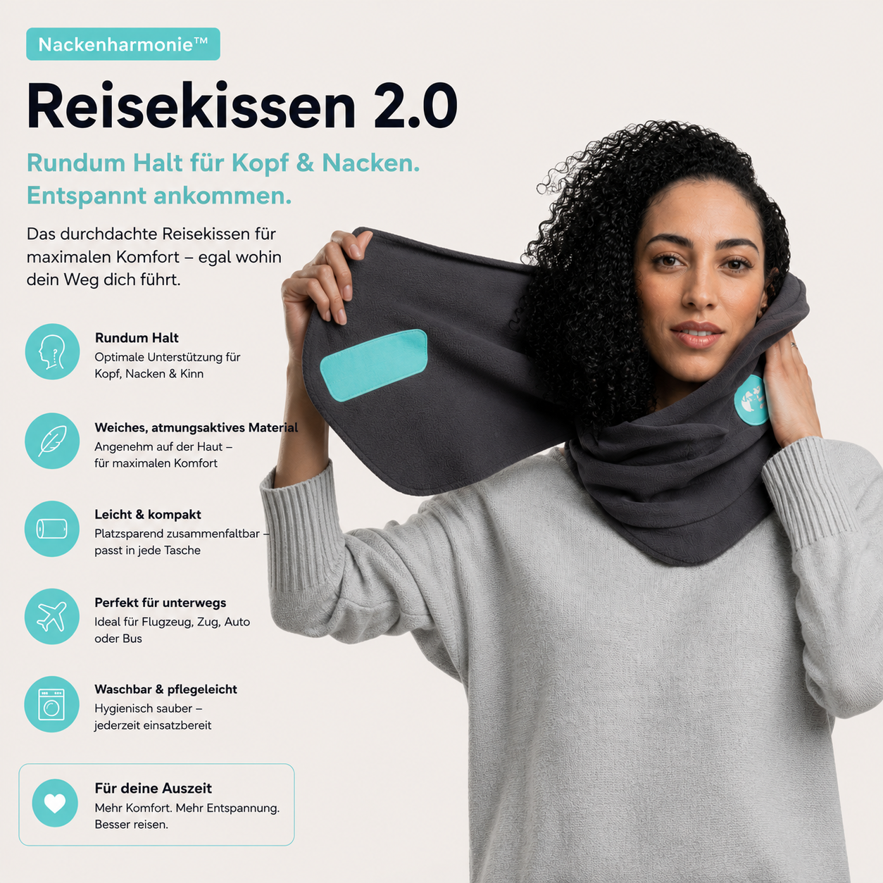 Nackenharmonie™ | Dein Reisekissen 2.0